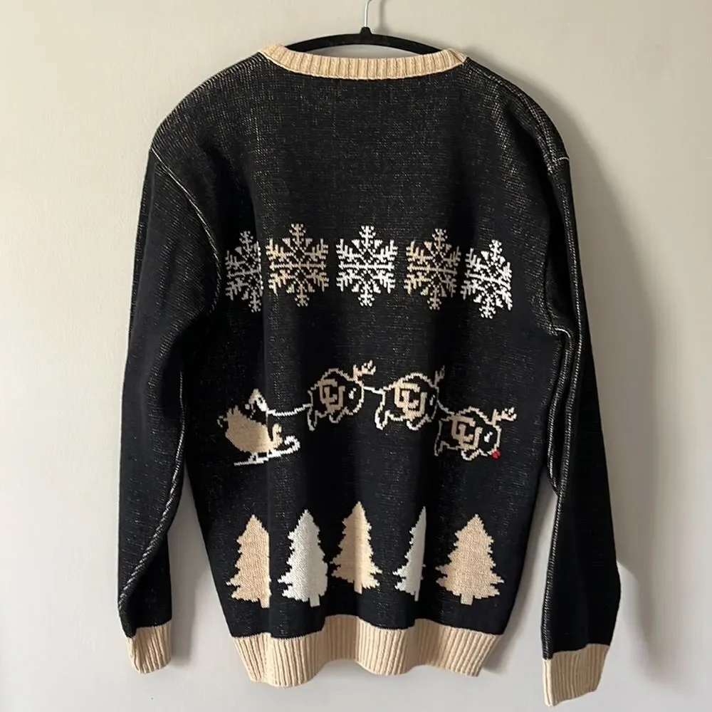 Binghamton Knitting Co. Christmas Santa Sweater Size Large NWOT Made‎ in USA